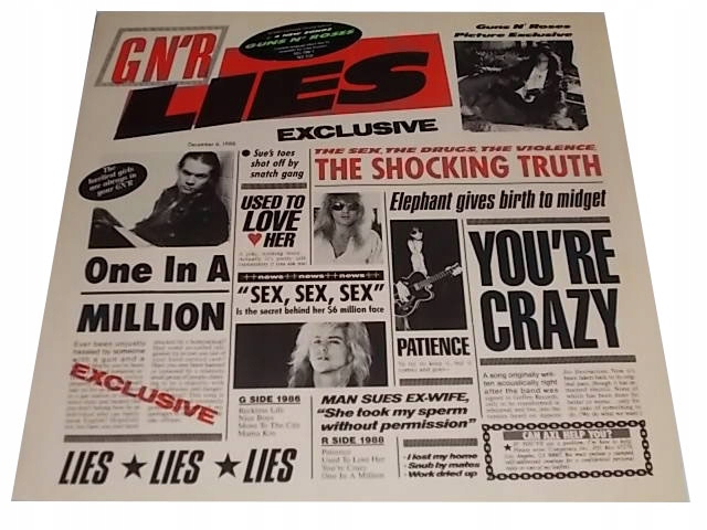 Guns N' Roses Lies レコード ガンズ・アンド・ローゼズ / G N' R Lies【Explicit Version
