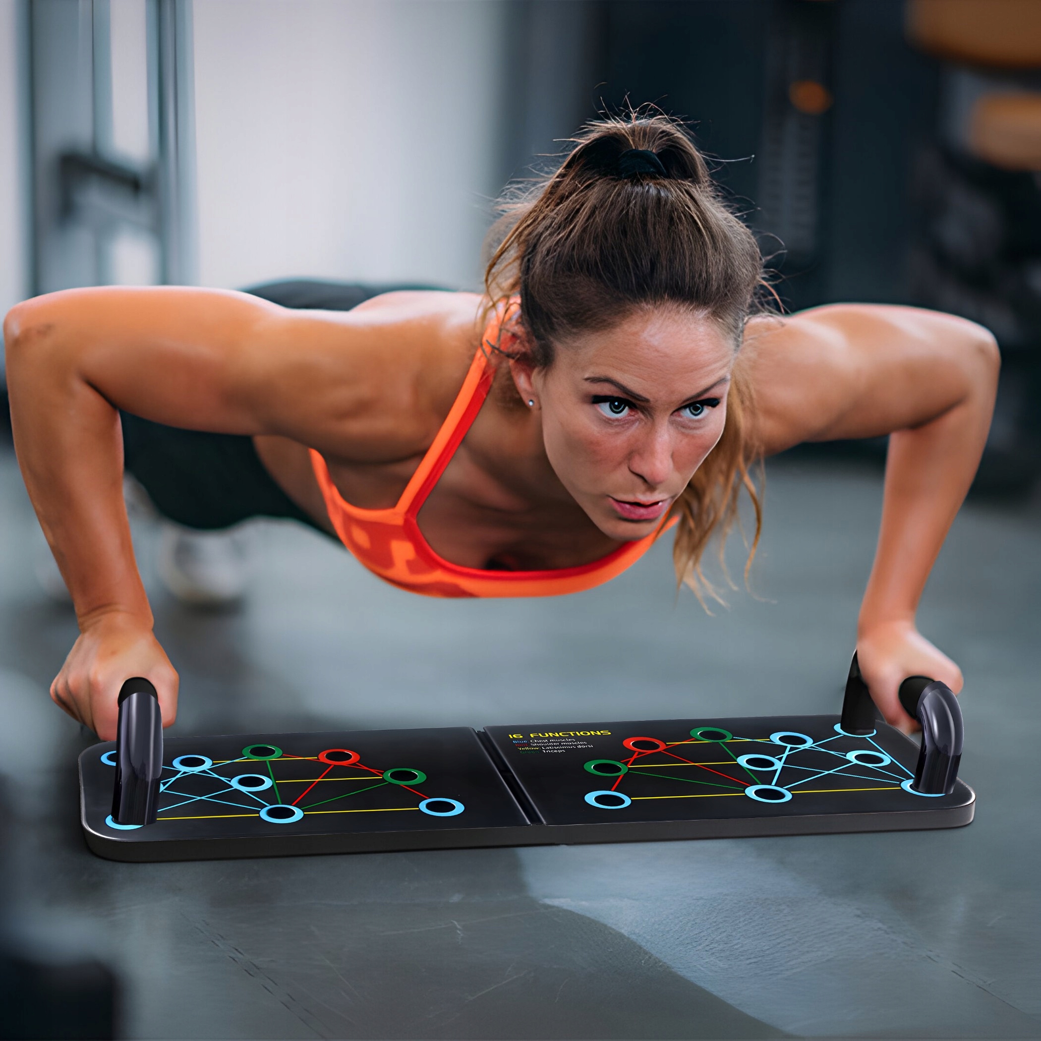 DESKA DO POMPEK ĆWICZEŃ + UCHWYTY 13W1 PUSH UP Długość 57 cm