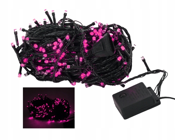 

Lampki Choinkowe 300LED Zewnętrzne Różowe N