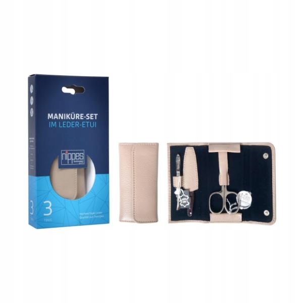 Manikúra Nippes Solingen_sada v pouzdru 3dílná_béžová