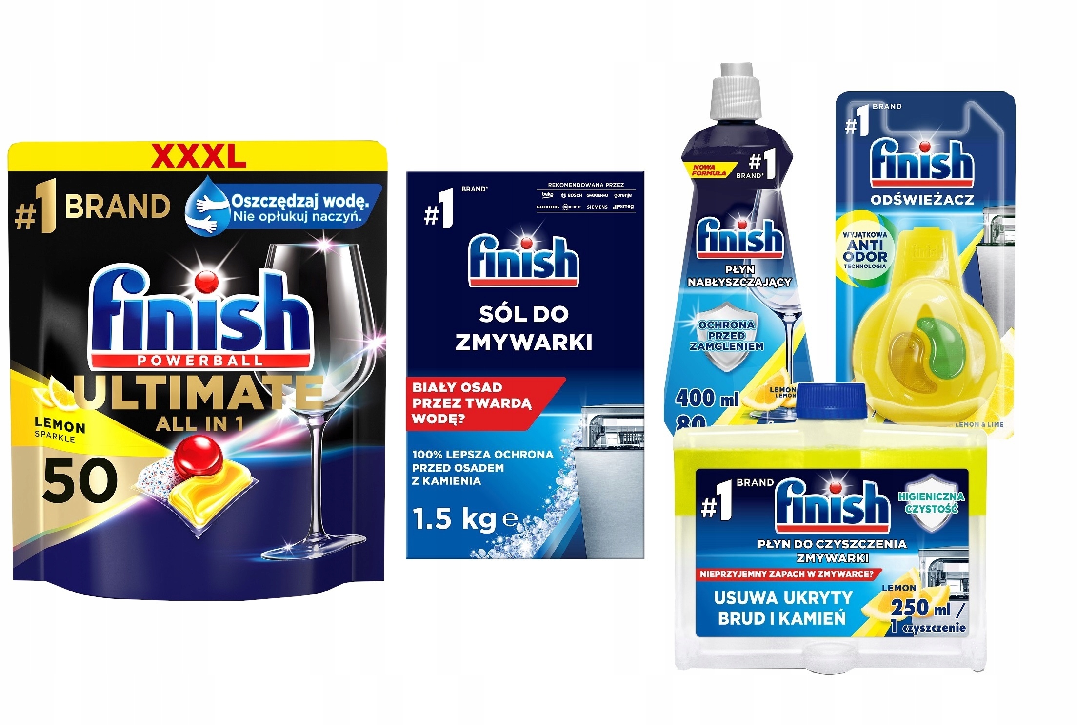 

Finish Ultimate Kapsułki do zmywarki 50 Zestaw XL