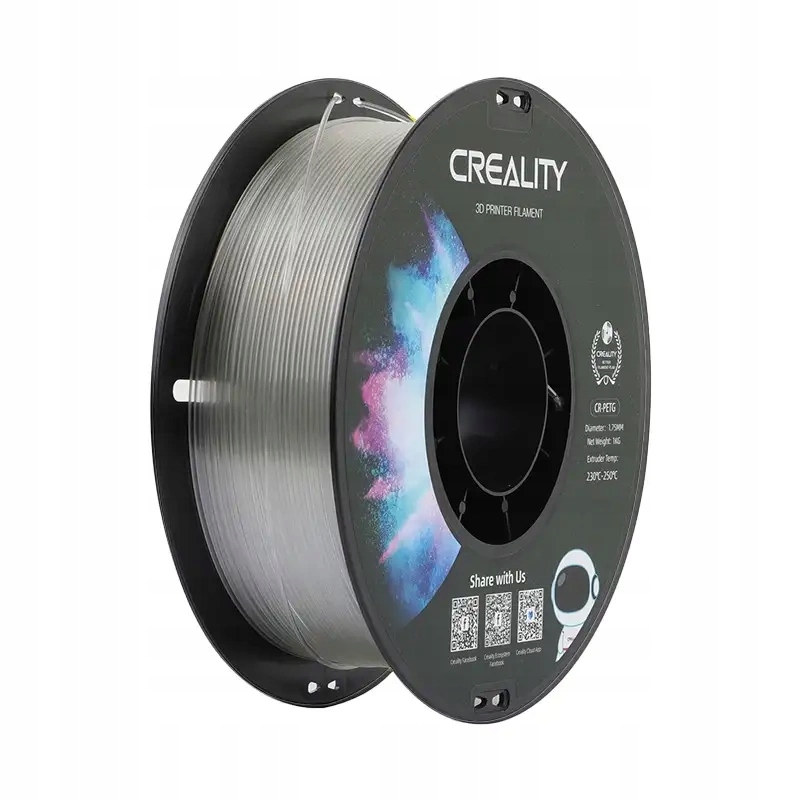 Funkcjonalny Filament Creality Cr-petg Przezroczysty 1,75 MM 1 Kg