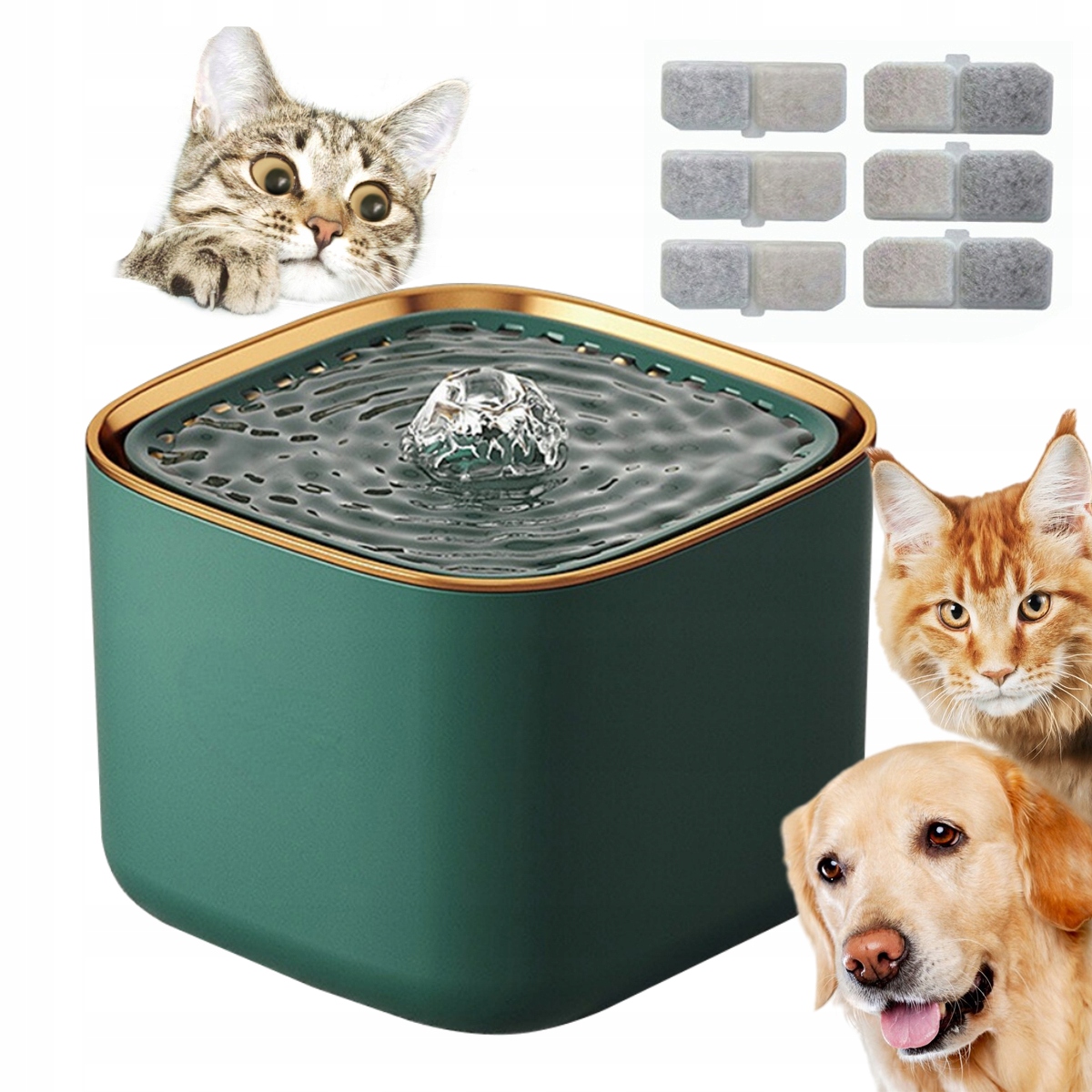 Levně Automatická Fontána pro kočky a psy, miska, tichá napáječka filtr