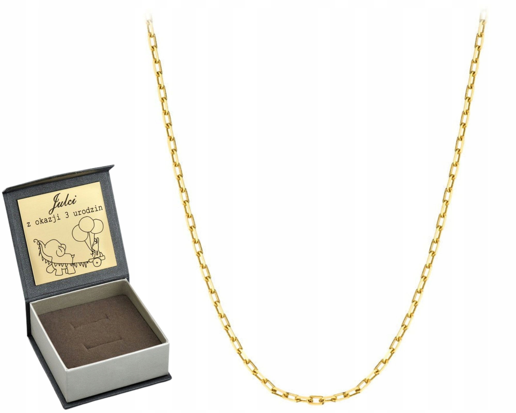 Zlatý Řetízek Ankr 50 CM 585 Gravírování