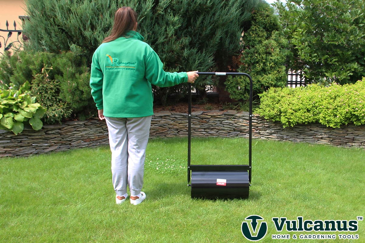 WALEC OGRODOWY DO TRAWY TRAWNIKA MURAWY GLEBY ZIEMI WAŁ STALOWY 50cm Marka Vulcanus