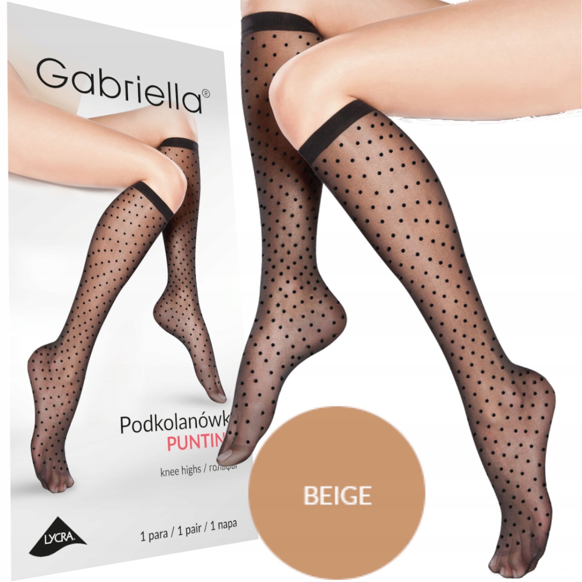 

Gabriella Podkolanówki Puntina beige
