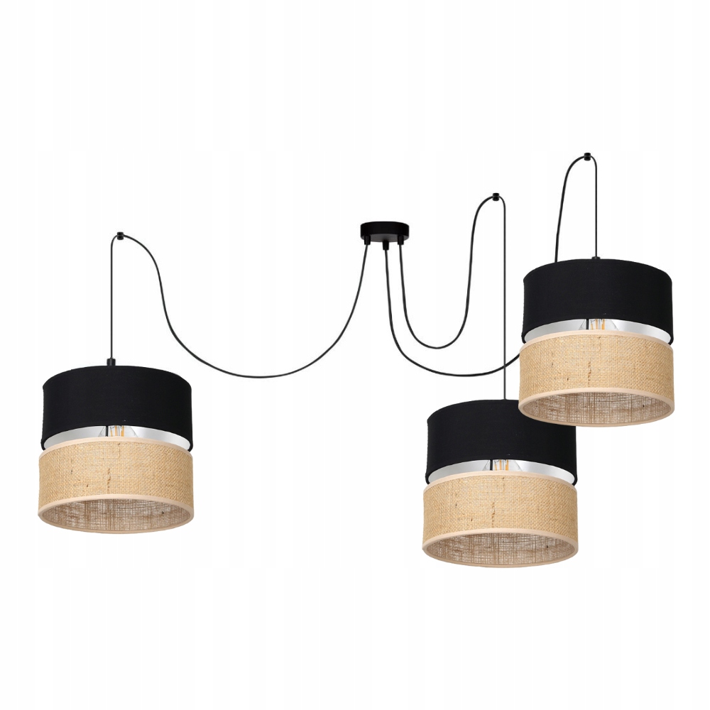 Lustrová Lampa Pavouk Stínidlo Boho Juta