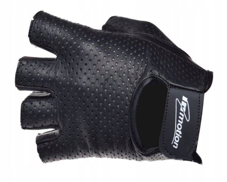 RĘKAWICE MOTOCYKLOWE BEZ PALCÓW SKÓRZANE KRÓTKIE