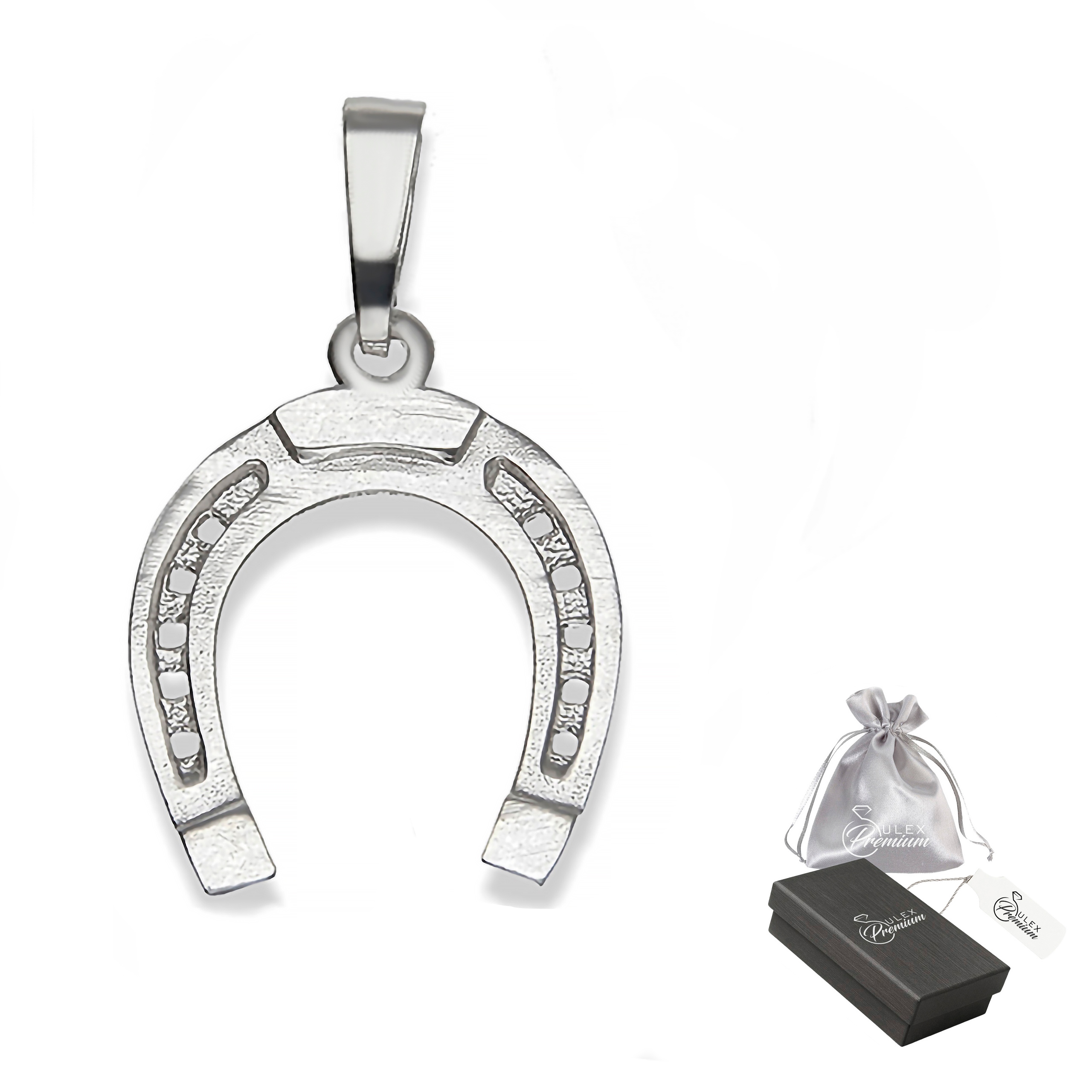 Přívěsek podkova Stříbro ryzost 925 se symbolem štěstí pro ni