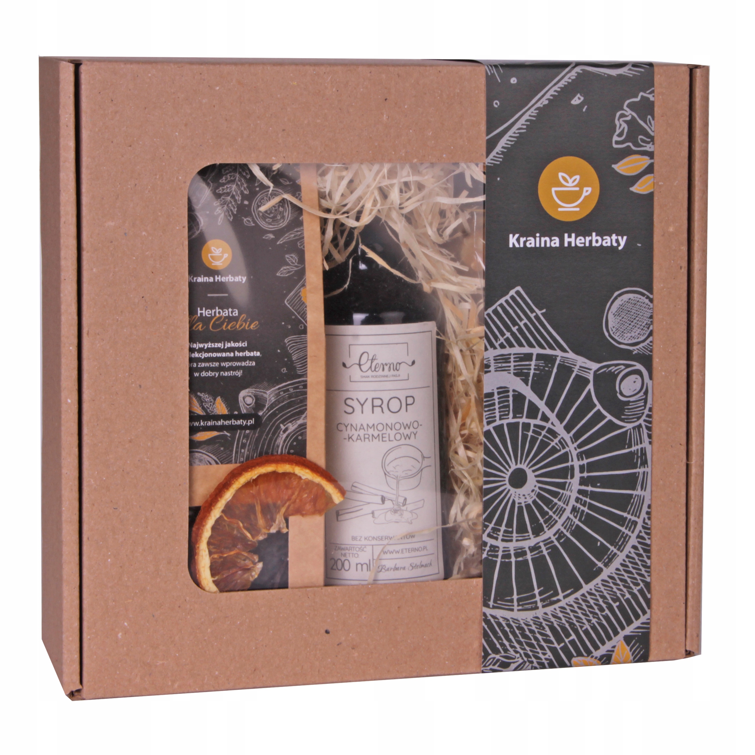 Dárkový Box Dárková Sada Dárek Čaj Ořechy v Medu Sirup Tyčinka