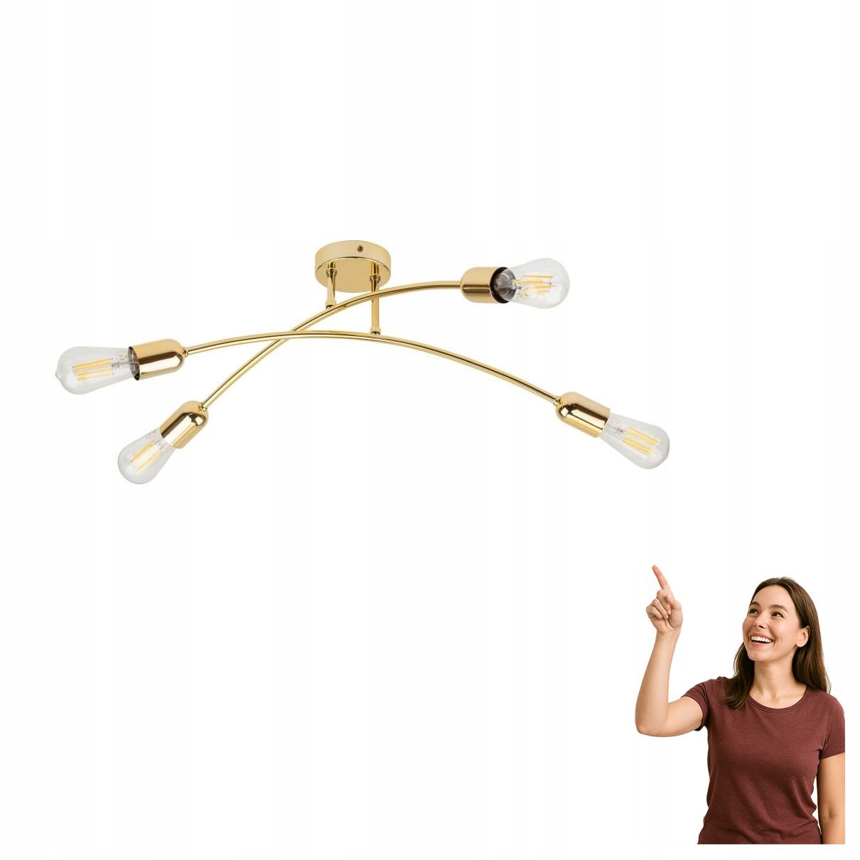 Stropní Stropní svítidlo Helix Gold 4688 Tk Lighting