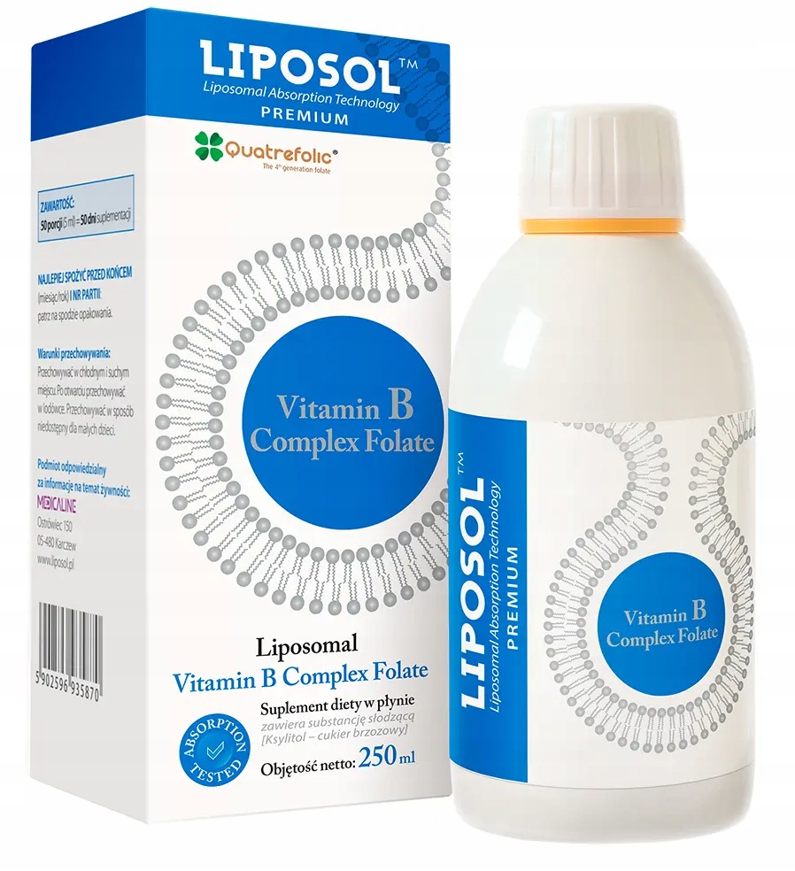 B kompleks liposomalne 250 ml Liposol