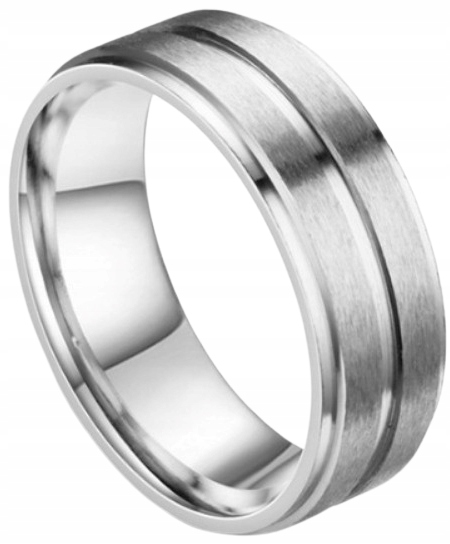 Srebrny Pierścień Sygnet Prosty, Wgłębienie STAL
