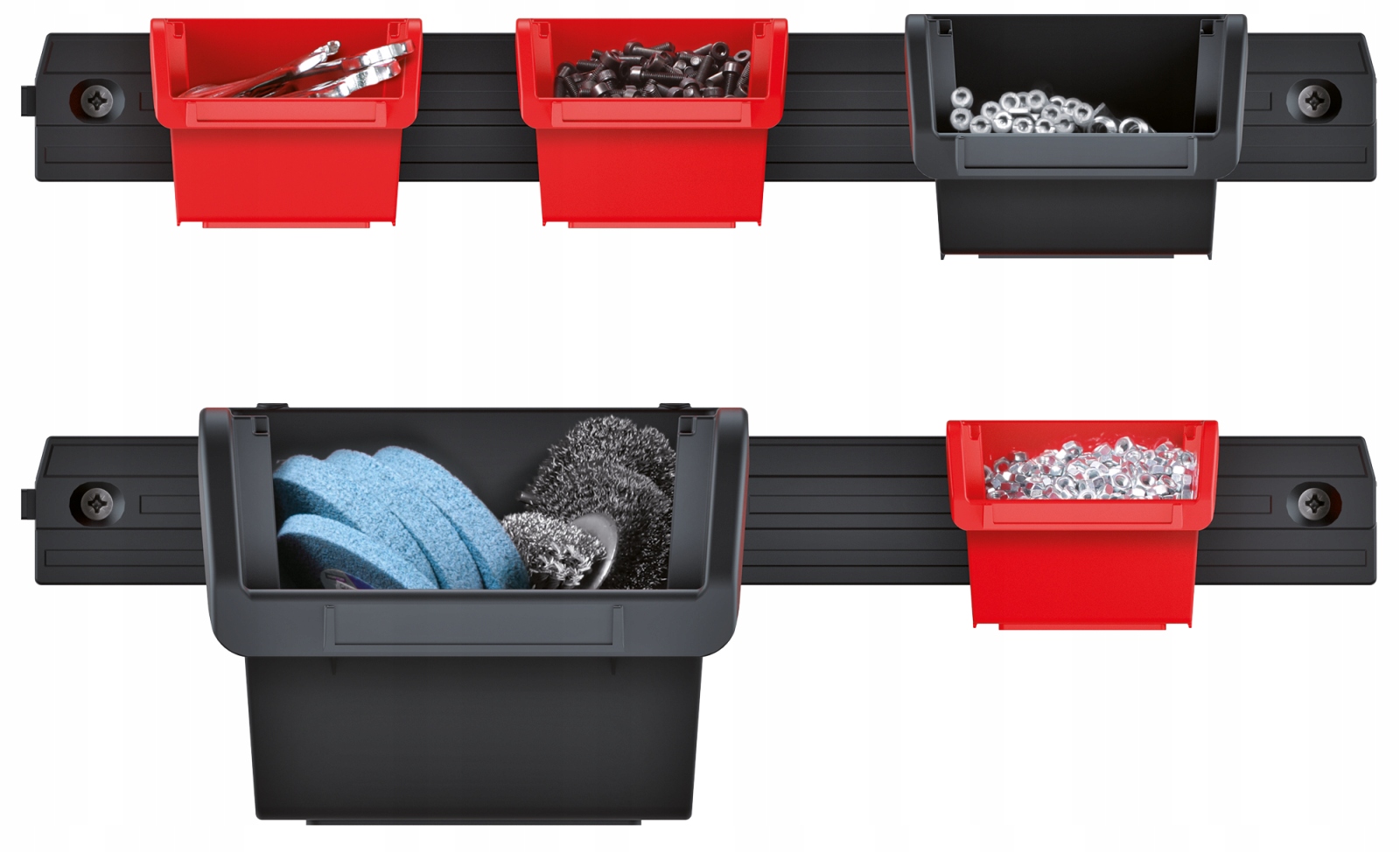 KUWETY ORGANIZERY POJEMNIKI WARSZTAT LISTWY MONTAŻOWE ZESTAW 16SZT Rodzaj tablica z elementami