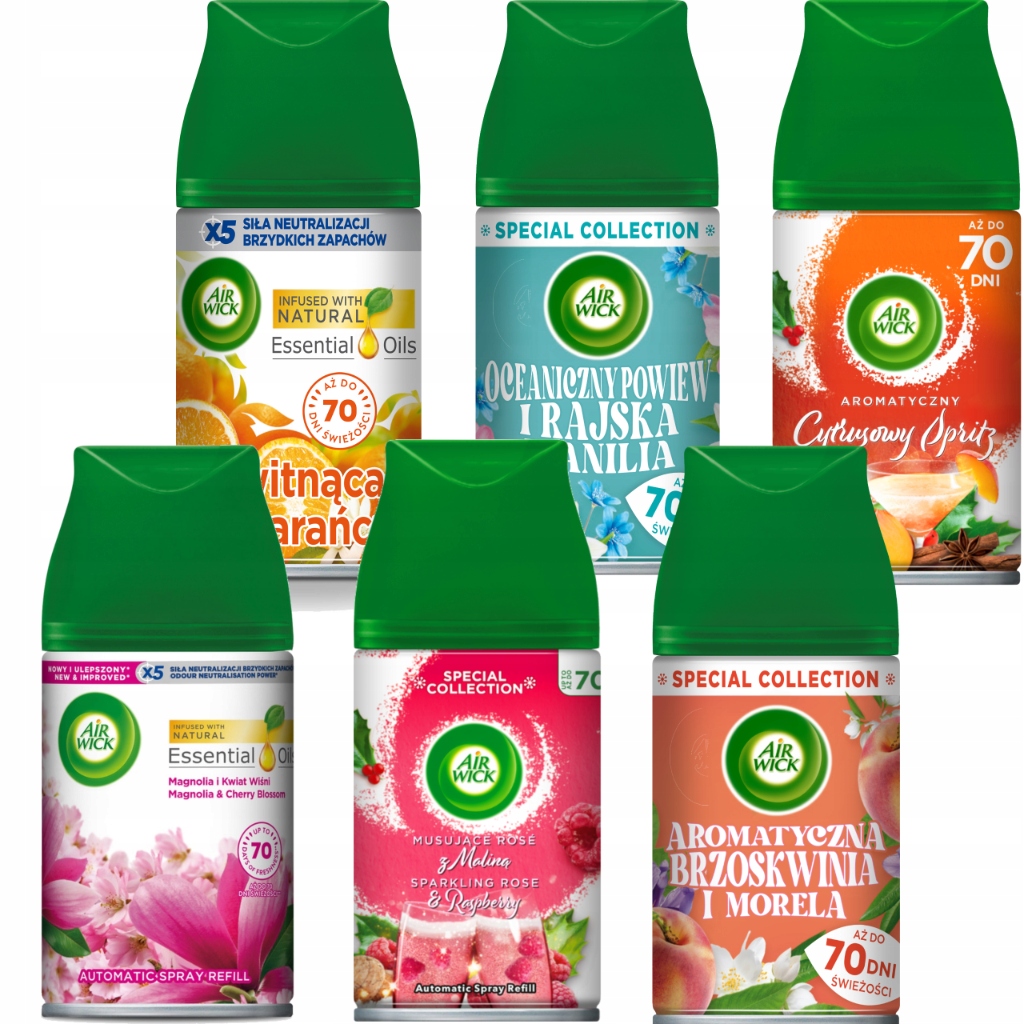 Levně Air Wick Náplně Do Automatického Osvěžovače Vzduchu Sada MIX 6 X 250 ML