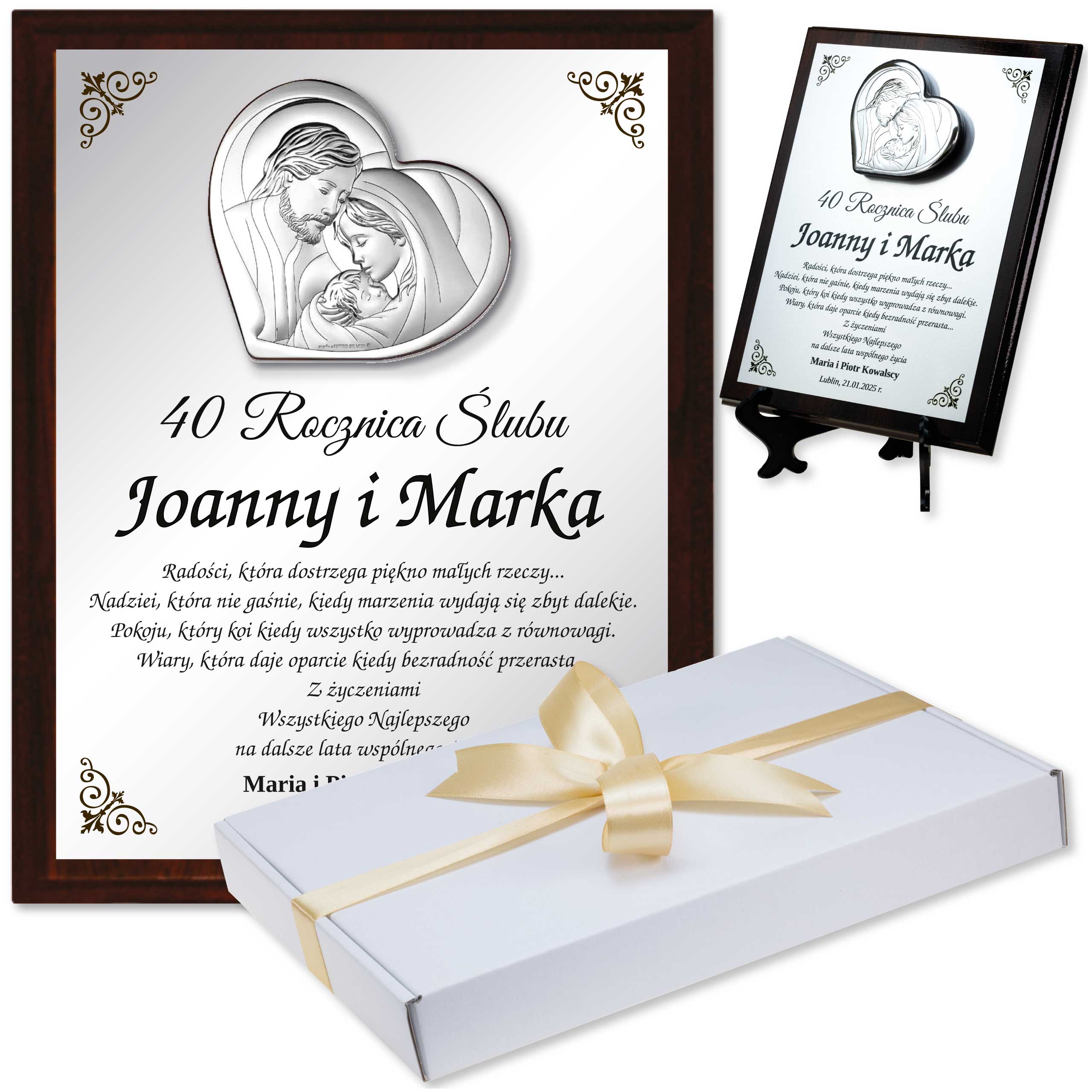 na Rocznicę Ślubu 25 30 35 40 45 50 55 Rocznica Jubileusz pudełko
