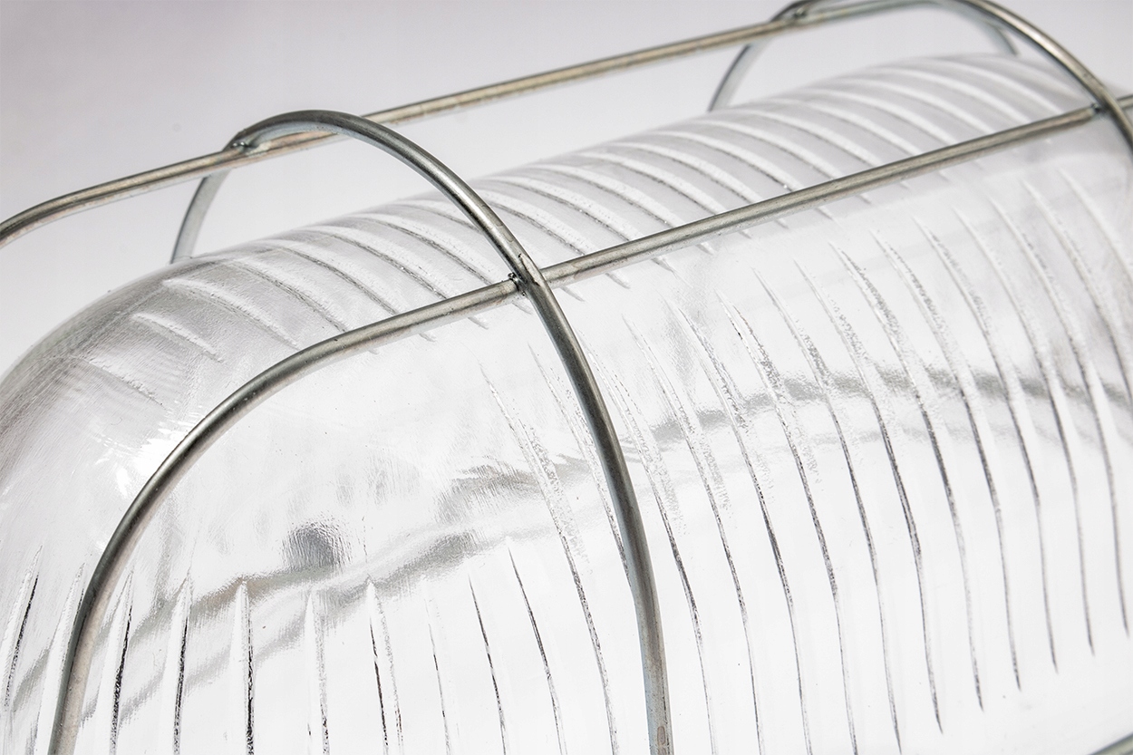 Oprawa LED E27 KANAŁOWA Garażowa KINKIET Siatka Moc znamionowa 100 W