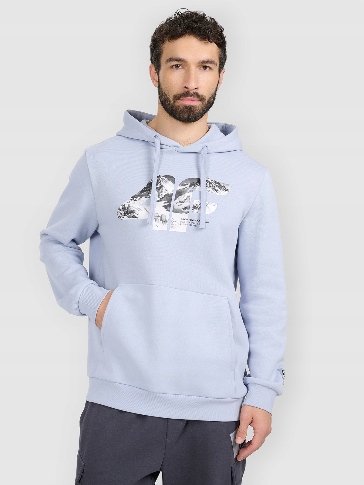 Tepláková mikina modrá mikina 4F velikosti XXL