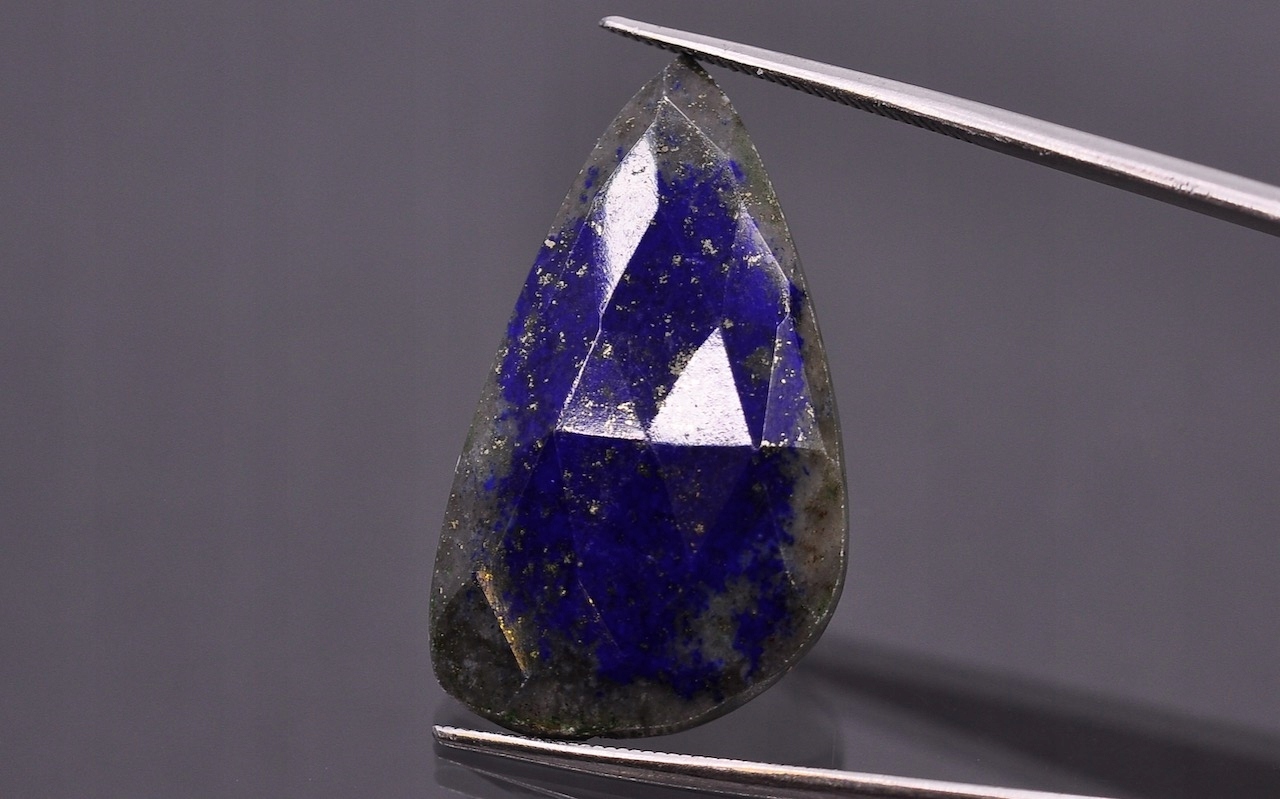 Lapis lazuli rozeta fantazijní 27x16 mm