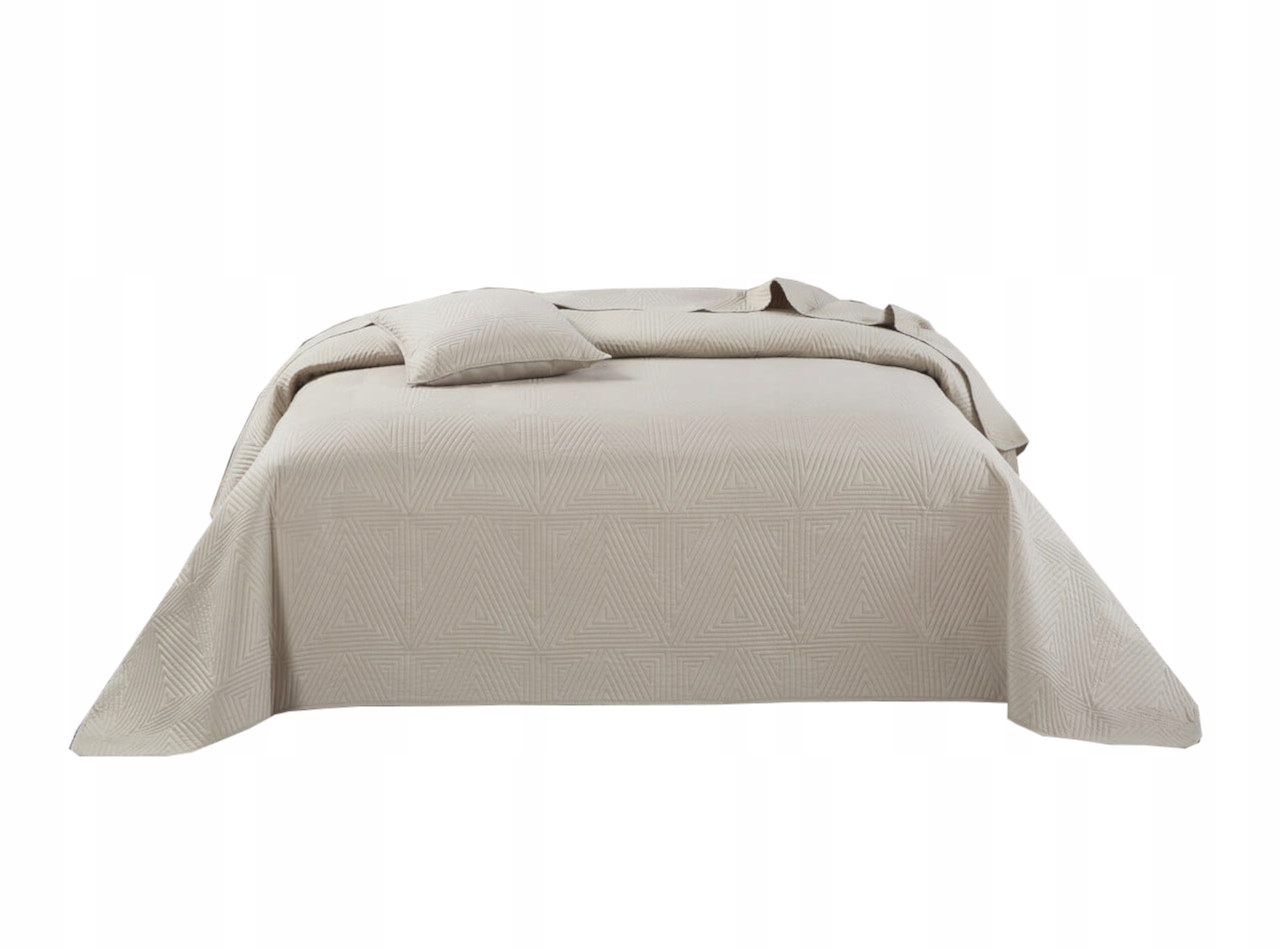 Dekorativní přehoz Trio 240x220 prošívaná, světle béžový