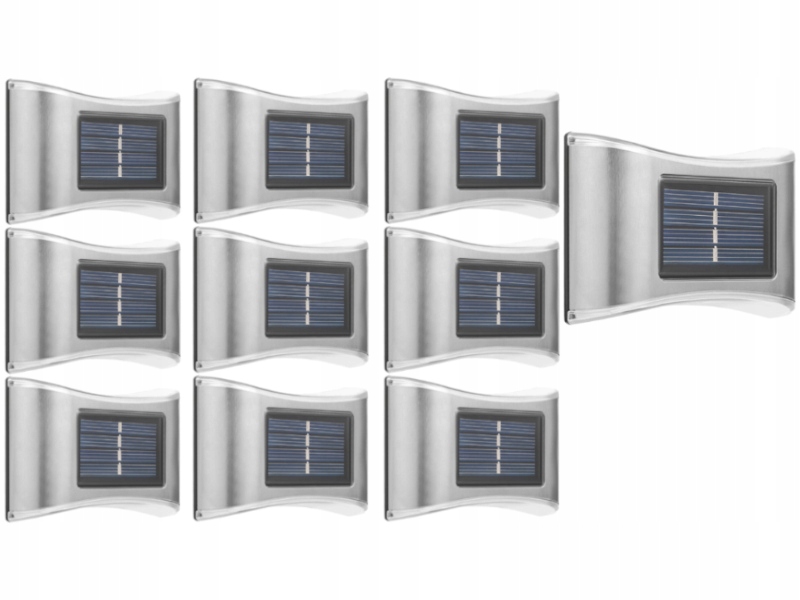 10 x Kovová Led Lampa Ozdobná Solární Nástěnná Lampa Venkovní Soumrakový Senzor