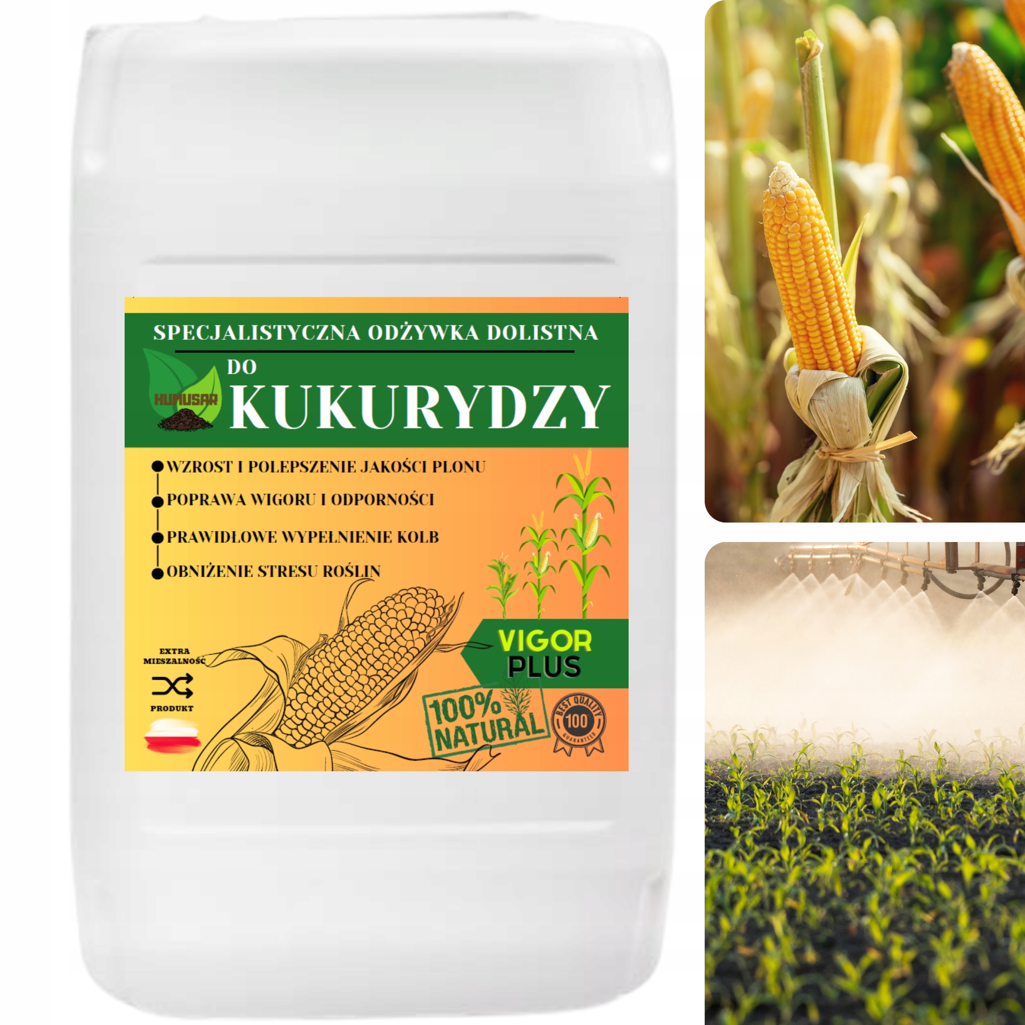 Viaczložkové Listové Hnojivo Vigor Plus Kukurica Efektívna Sila 20 L