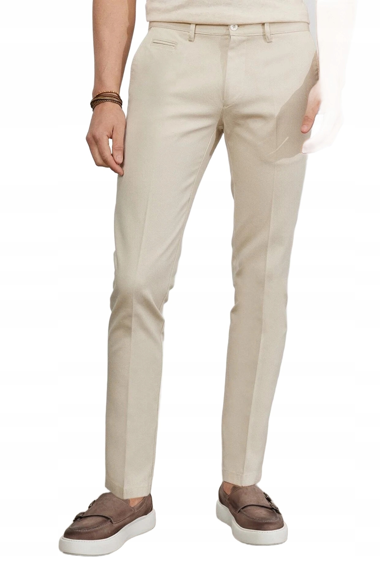 Ac&co Altinyildiz Classics Pánské Kalhoty Casual Béžové Rovné 52 5DA