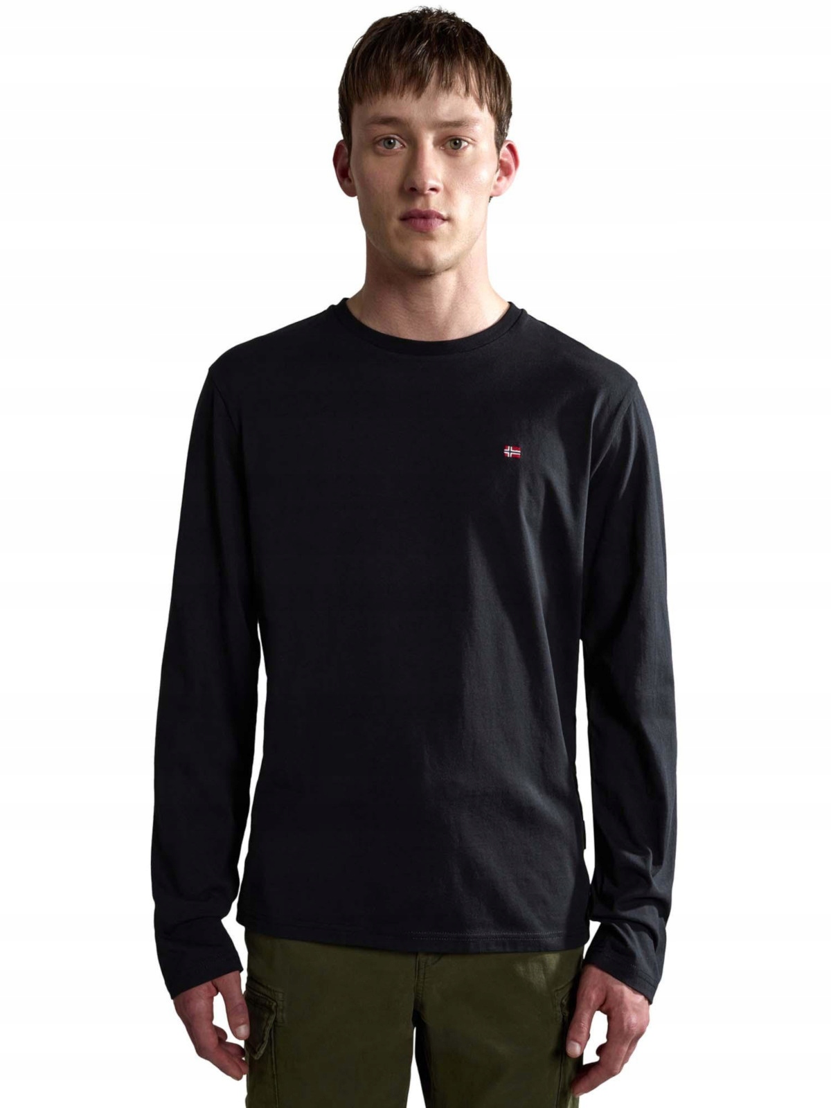 Tričko Napapijri NP0A4HN7041 Salis Ls 1 Black Černá S