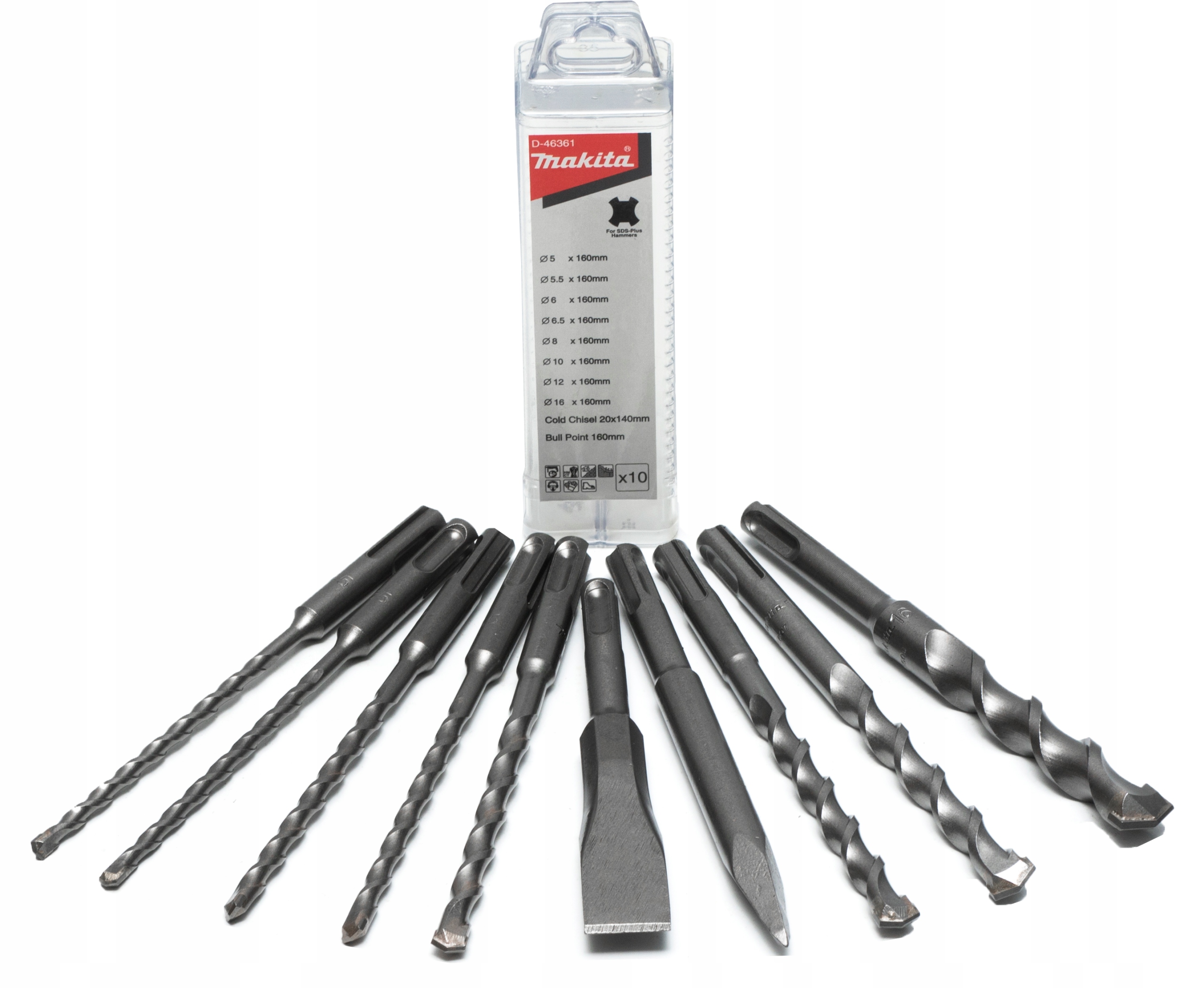 

Makita D-46361 Zestaw Wierteł Dłut Sds Plus 10szt