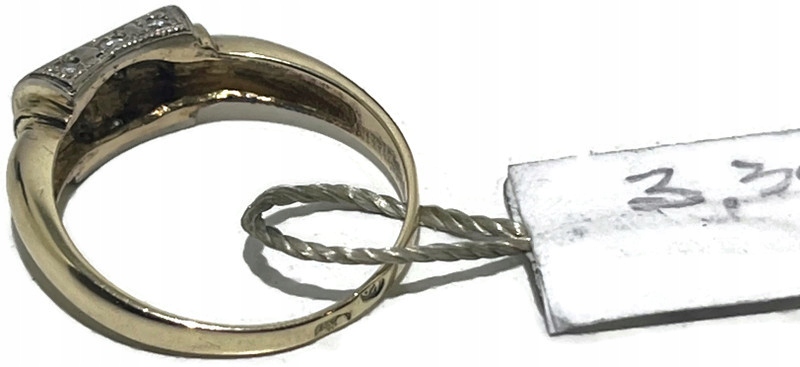 ZŁOTO Pierścionek BRYLANT 585/4,24 CERTYFIKAT R17 Rozmiar/Średnica wew. (mm) 17/18,00