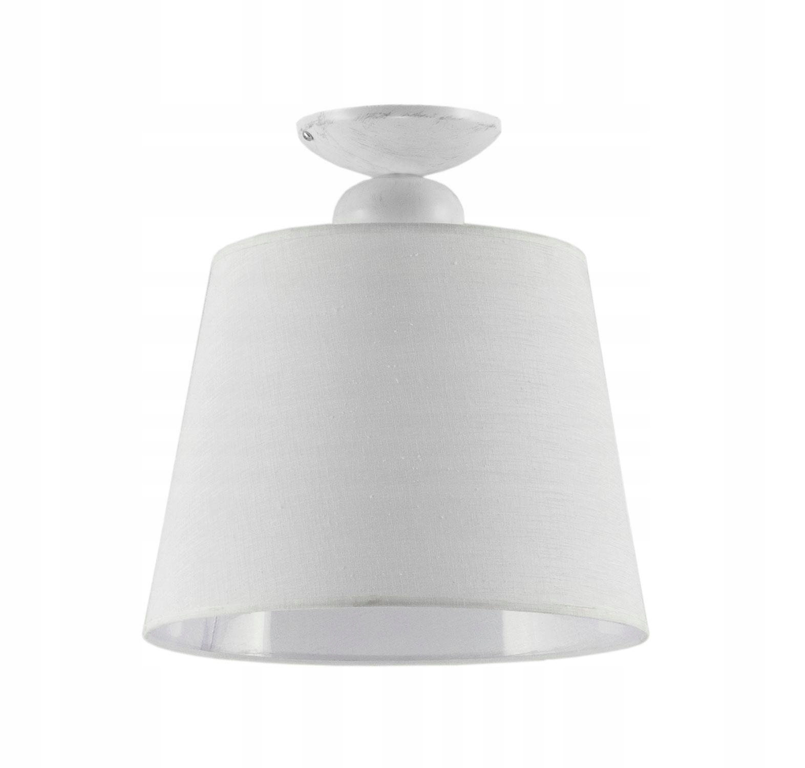 Stropná lampa Kamelia Biely Abažúr 1xE27 38 cm Závesná lampa do izby Dom
