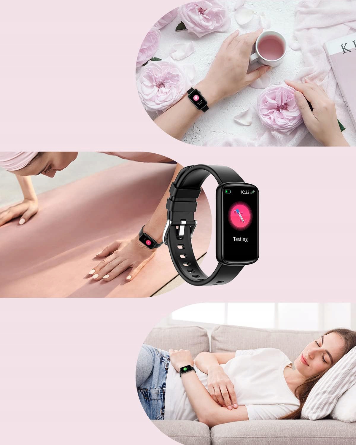 LYNN2 Smartwatch 1,47" Tracker Tętno Saturacja Sen Android iOS IP68 CZARNY EAN (GTIN) 5060992640139