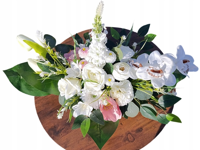 Dekorace stromek na hřbitov tulipán zatížený umělé květiny