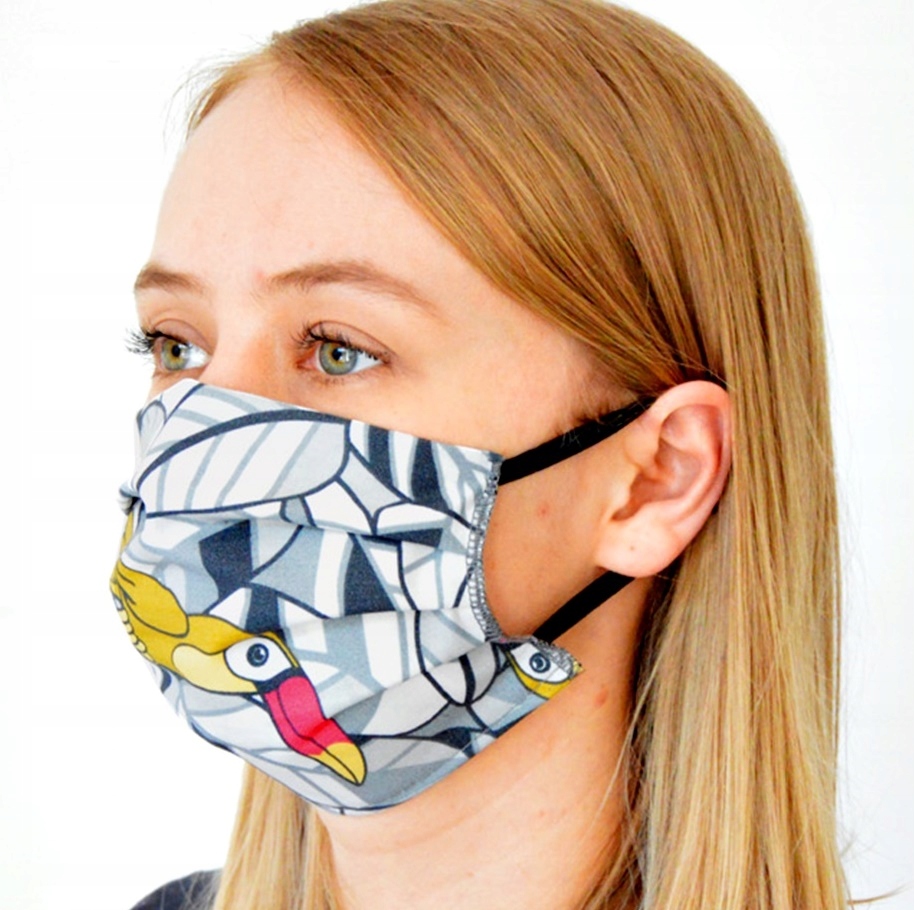 

Kolorowa Maseczka Bawełniana Maska Papużka Filtr