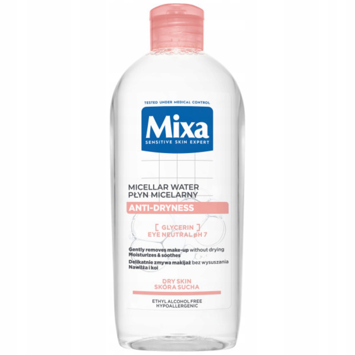 Mixa odličovací micelární voda s glycerinem proti vysoušení 400 ml