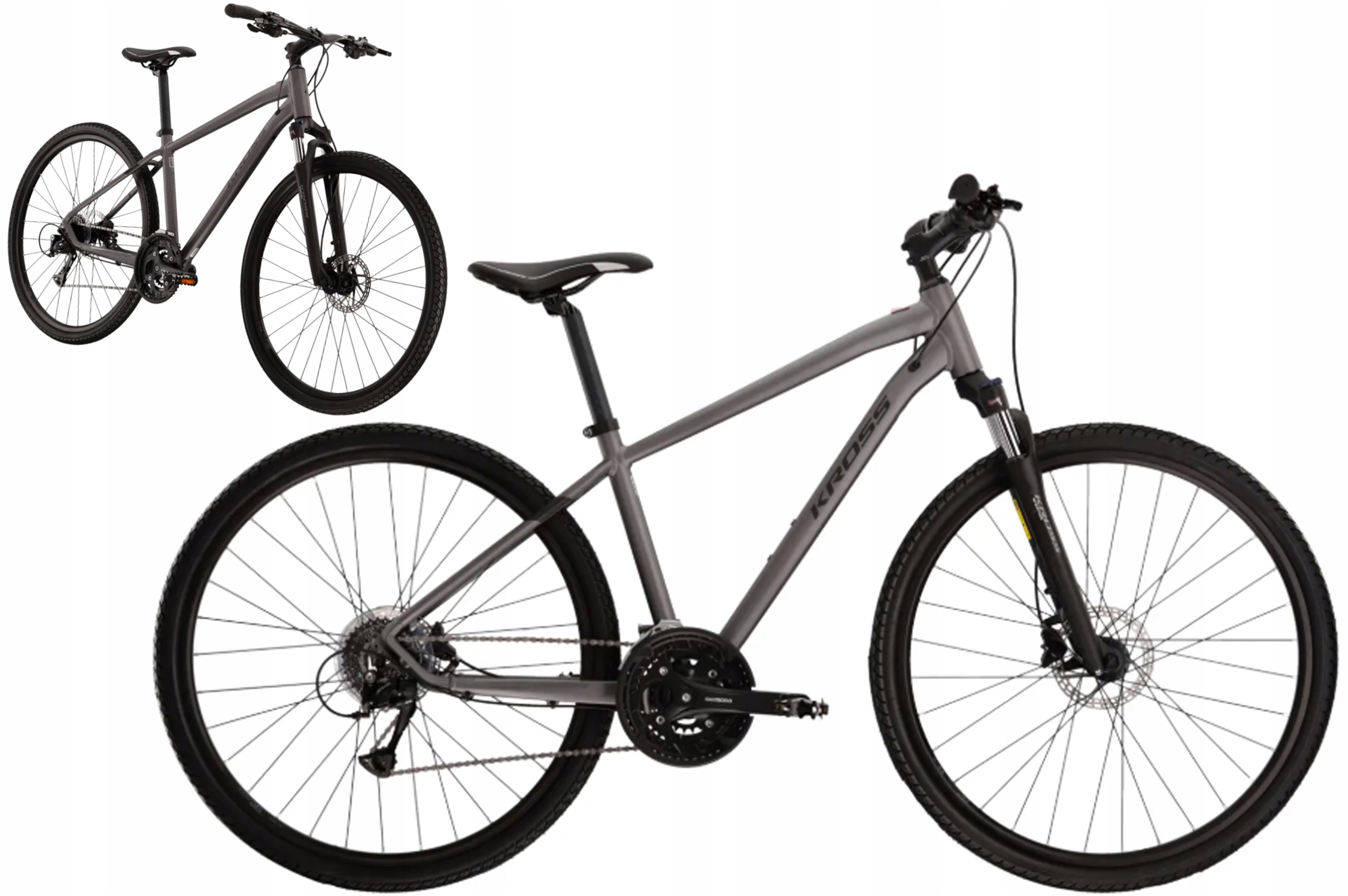 Rower crossowy 28" Kross Evado 5.0 rama L 21" grafitowy czarny R25