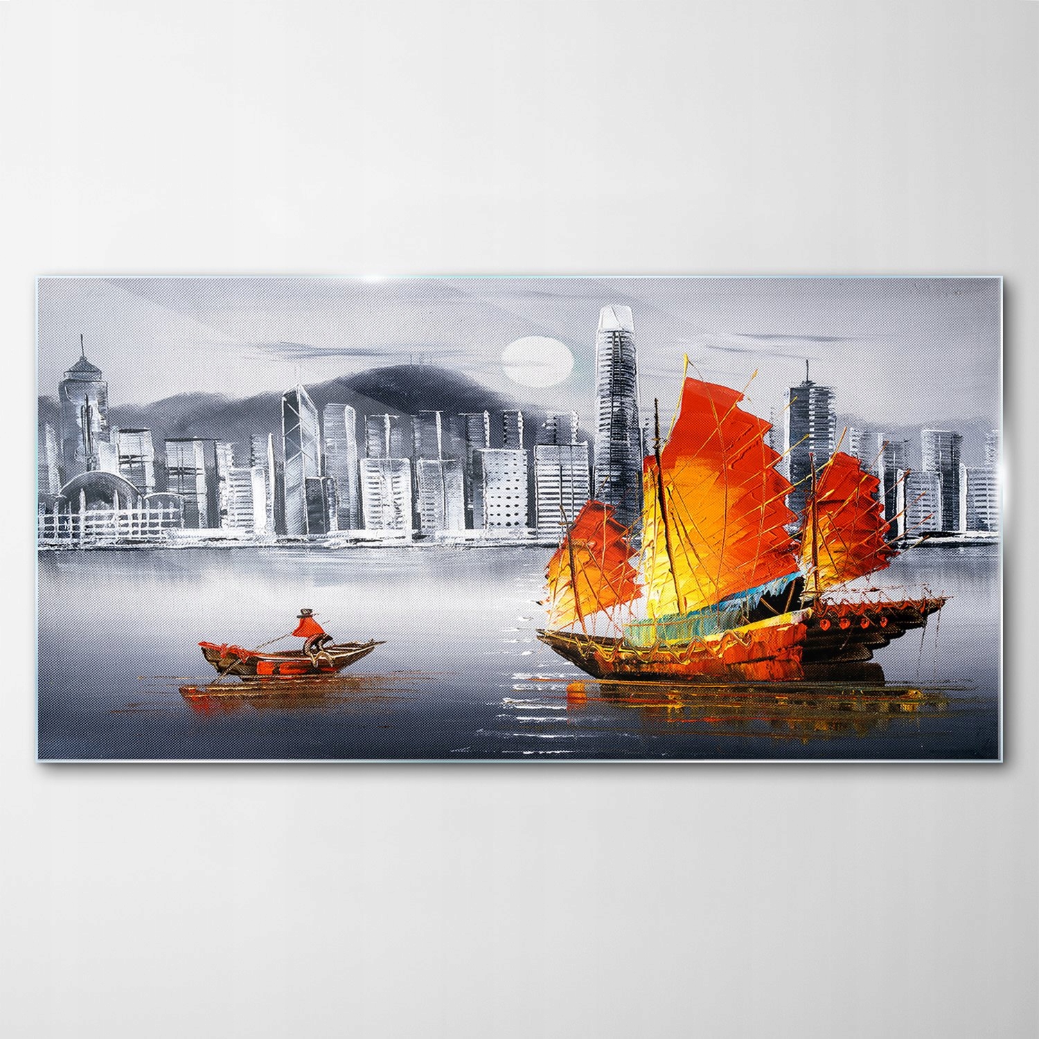 

Hartowany Obraz Szklany Hong Kong Miasto 100x50