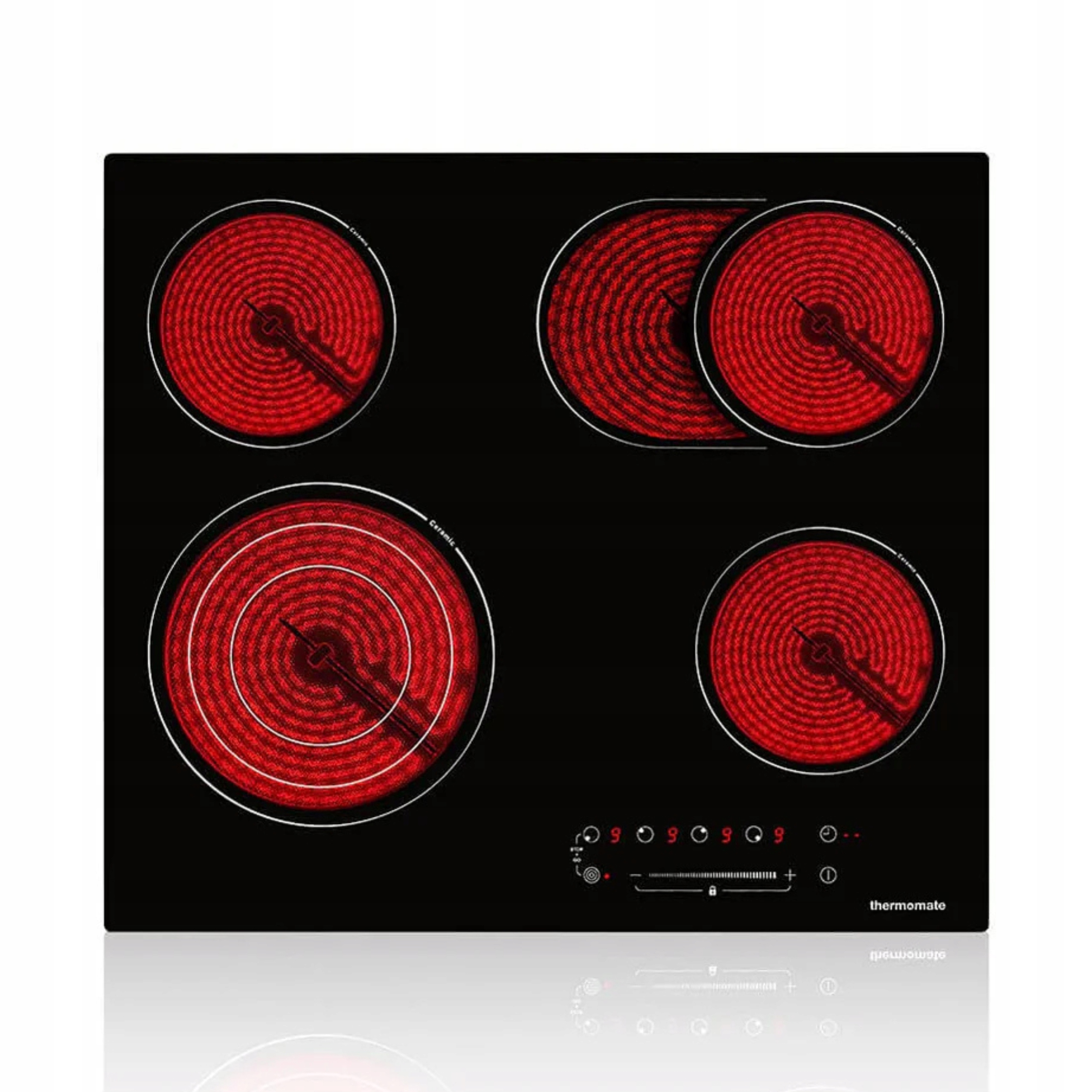 Płyta ceramiczna do zabudowy 60cm 4 pola grzewcze 6,7kW Sterowanie dotykowe