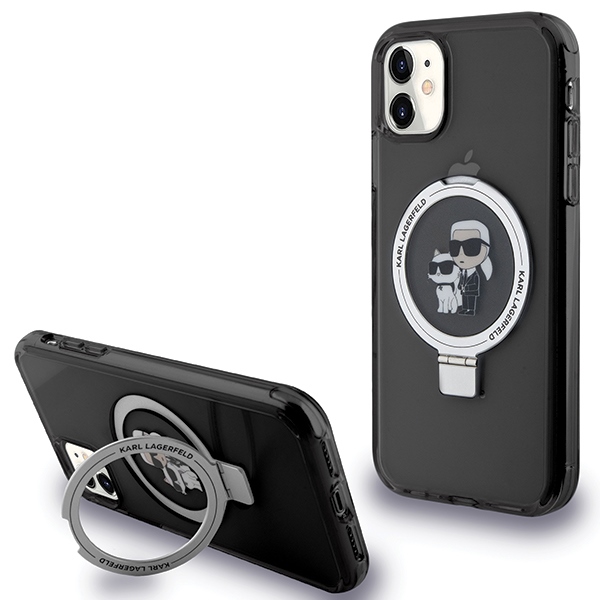 Pouzdro Karl Lagerfeld KLHMN61HMRSKCK iPhone 11 Xr 6.1" černé/black hardcas