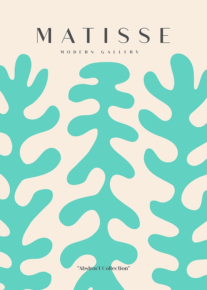 

Matisse Abstrakcja turkus Plakat 21x30cm #608