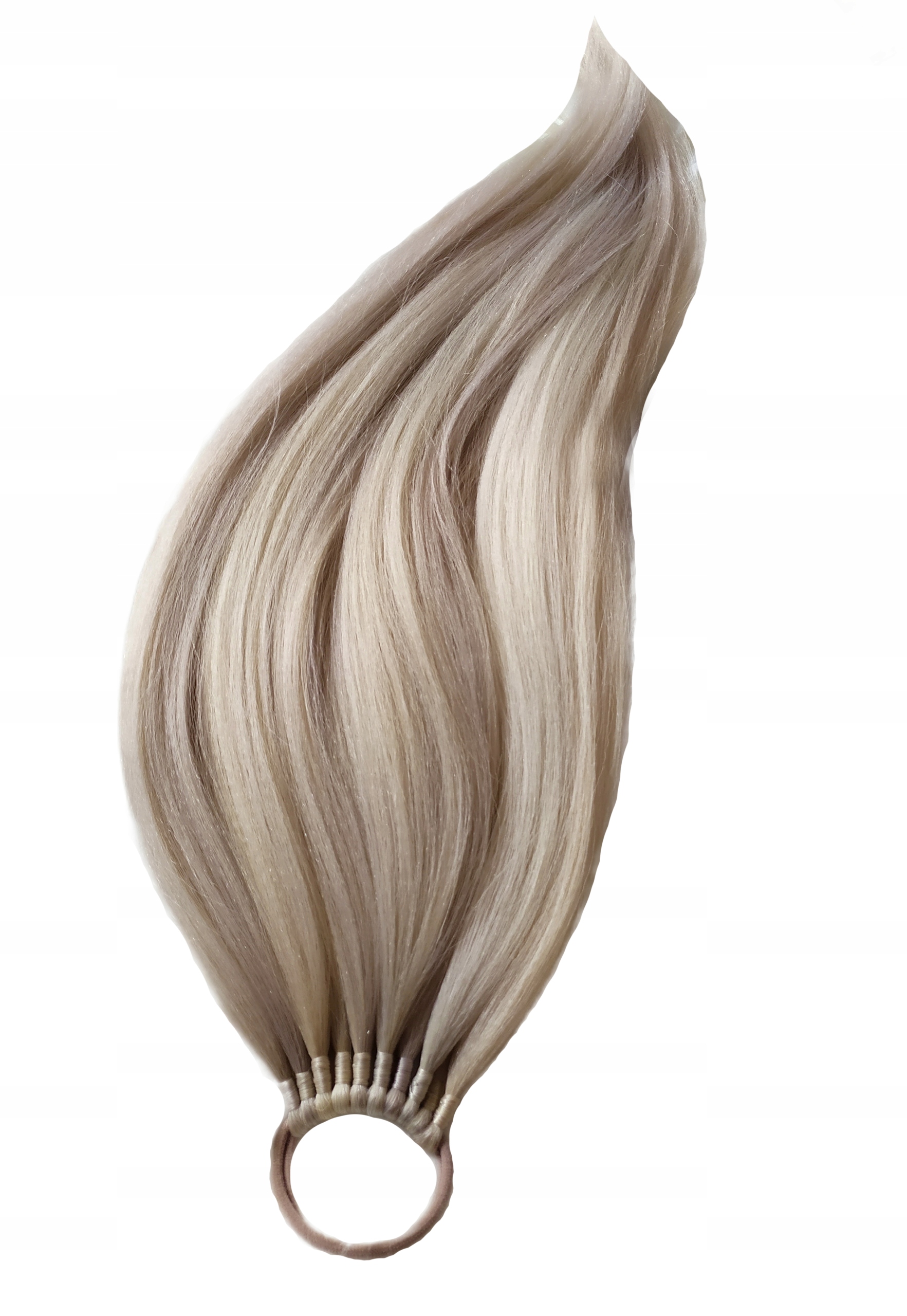 Připínací poník na gumičce, Příčesek, chladná blond, Chladná Blondýnka, 70 cm