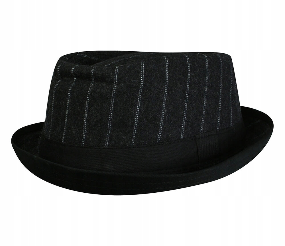 

Grafitowy Jesienno-Zimowy Męski Kapelusz Wełniany