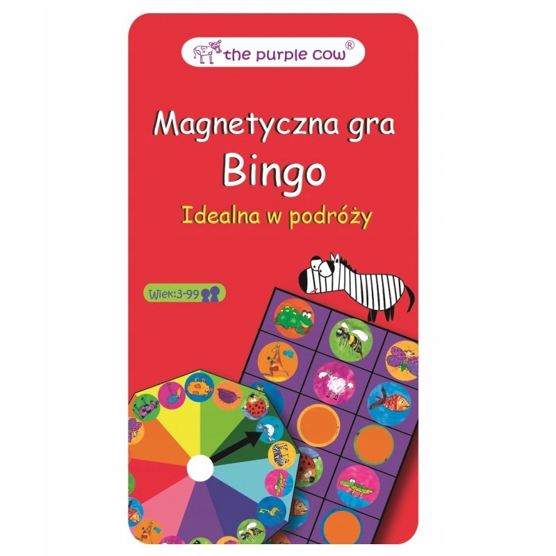 Gra magnetyczna The Purple Cow Bingo