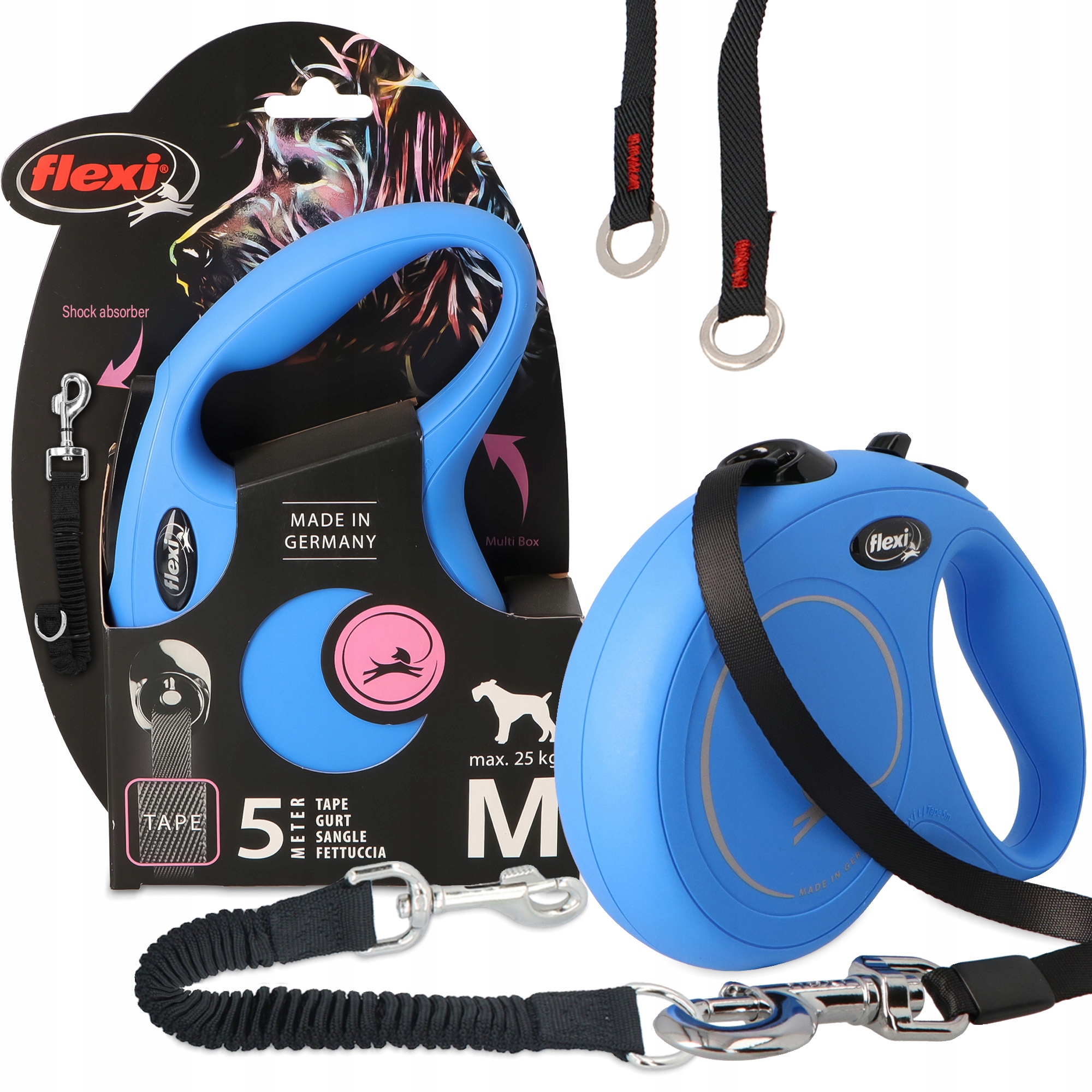 Vodítko Automatická Pro Psa 5 m Páska Tlumič pro vodítko pro trénink Elastická 3O
