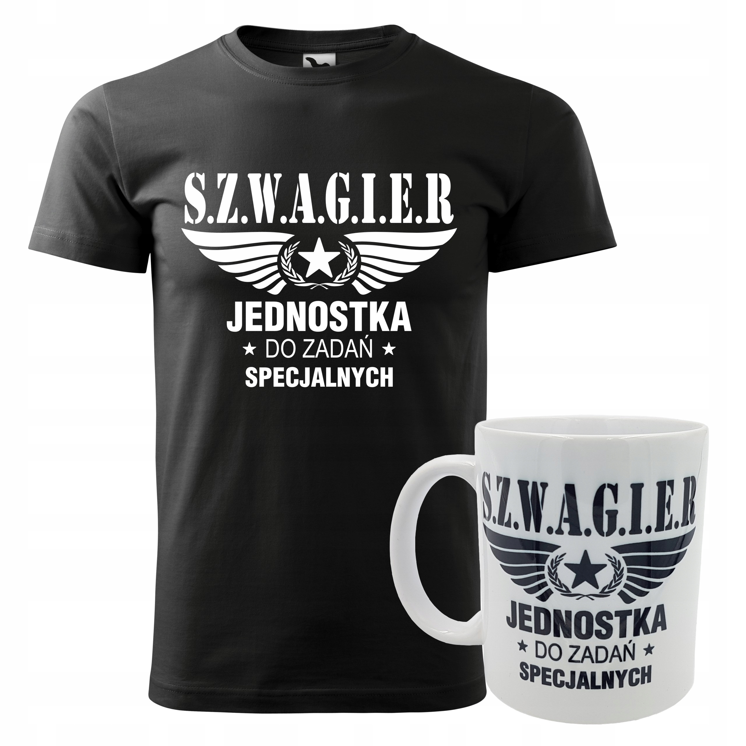 

Dla szwagra koszulka i kubek szwagier XXXL