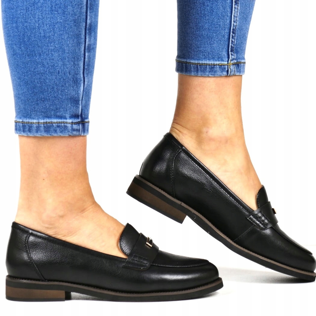 iButy Mokasíny Kožené Dámské Polobotky Nazouvací Černé Měkké Pohodlné Nové