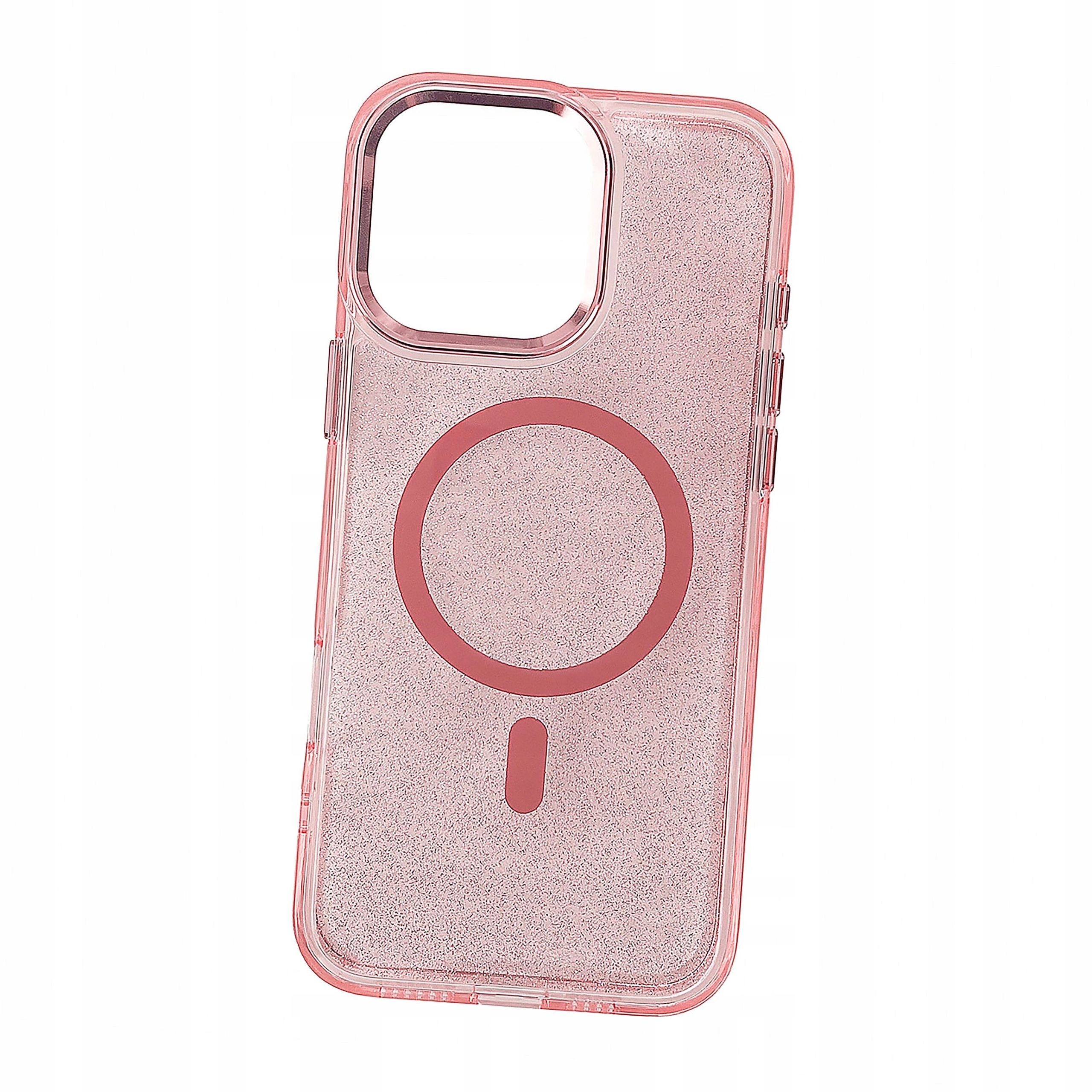Etui plecki Glitter Case MagSafe do iPhone 16 Pro różowe z brokatem