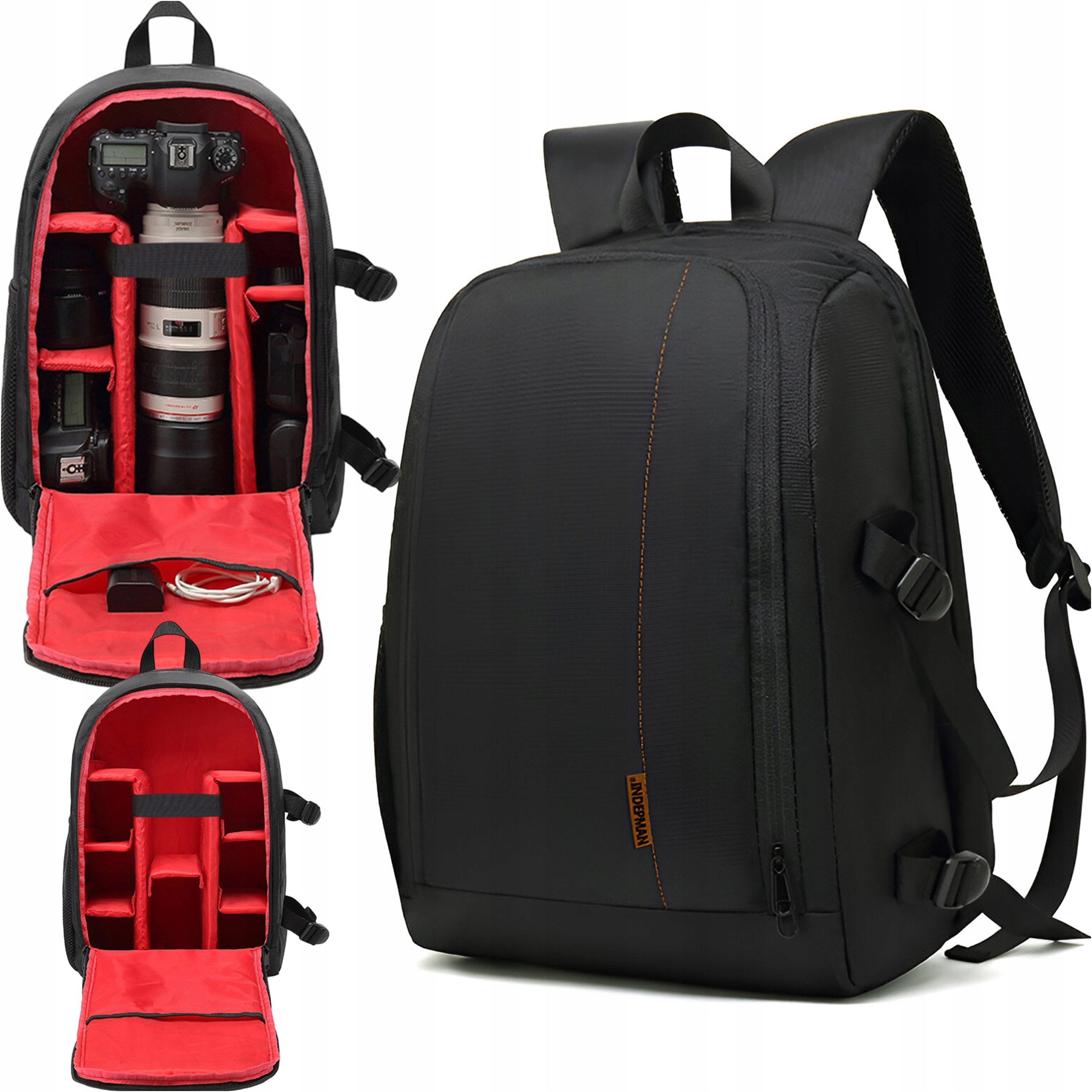 Plecak Fotograficzny XL Torba Foto na Aparat do Canon Nikon Laptop 15.6