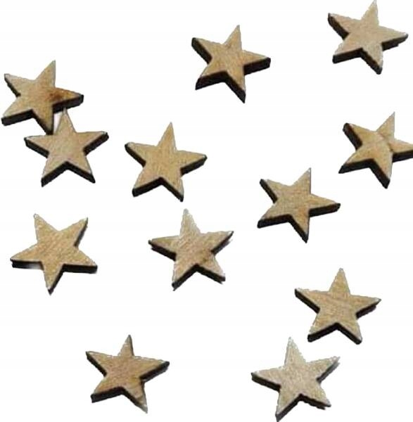 Drewniane scrapki gwiazdki gwiazdy do dekoracji makramy 10mm 50szt