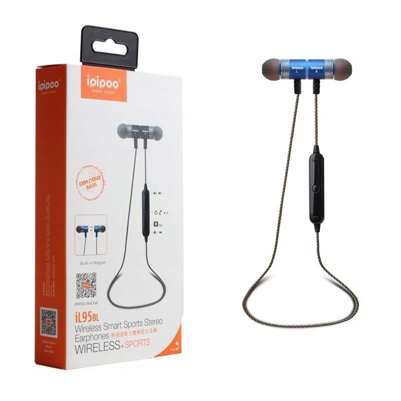 

Słuchawki Bluetooth bezprzew Ipipoo IL95 Niebieski